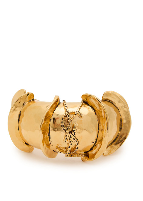SAINT LAURENT-Sculpted logo cuff