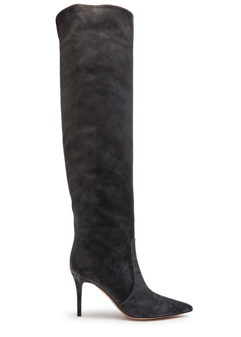 GIANVITO ROSSI-Hansen suede over-the-knee boots