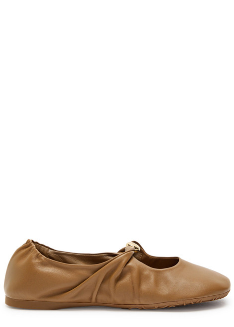 LOEWE-Pebble leather ballet flats