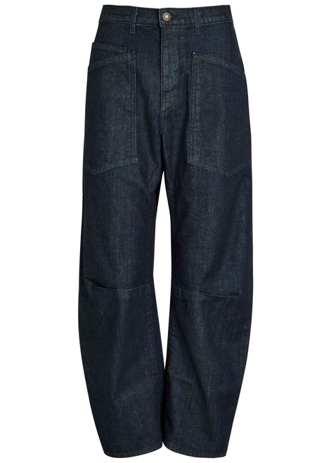 NILI LOTAN-Shon darted barrel-leg jeans