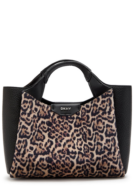 DKNY-Willa mini leopard print leather cross-body bag