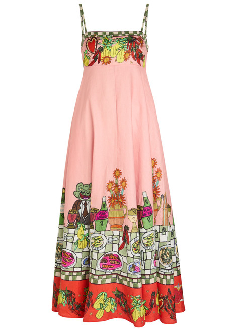 ALEMAIS-Contessa printed cotton maxi dress