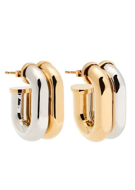 RABANNE-XL Link two-tone hoop earrings