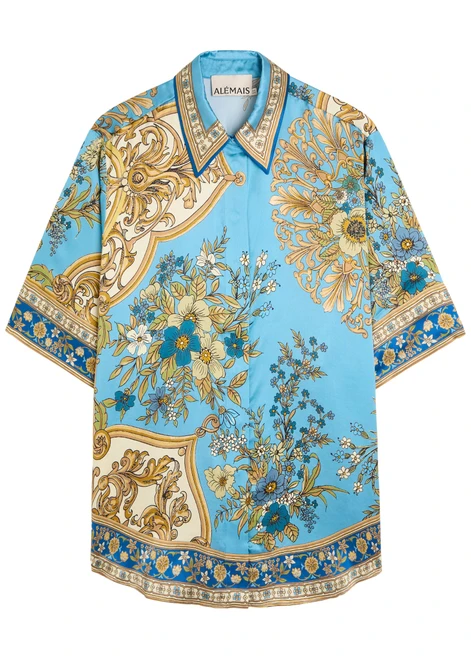 ALEMAIS-Cassie printed silk shirt