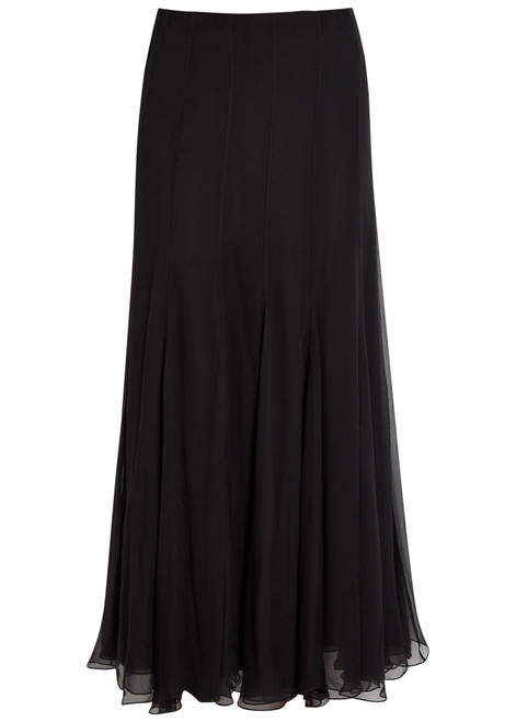 CHLOE-Textured silk-chiffon maxi skirt