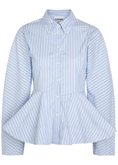 GANNI-Peplum cotton shirt
