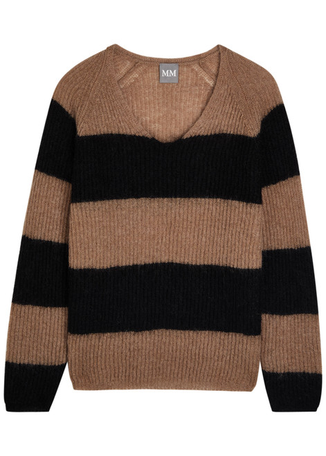 MM-Ricetta striped open-knit jumper
