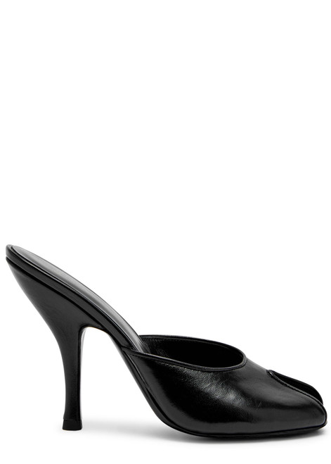 Date 105 peep-toe leather mules