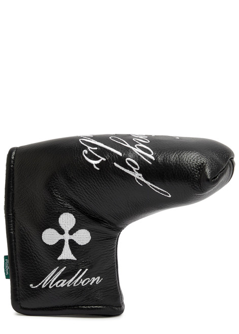MALBON-King Of Clubs embroidered leather golf club headcover