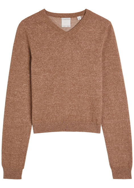 CALVIN KLEIN-Celia linen-blend jumper
