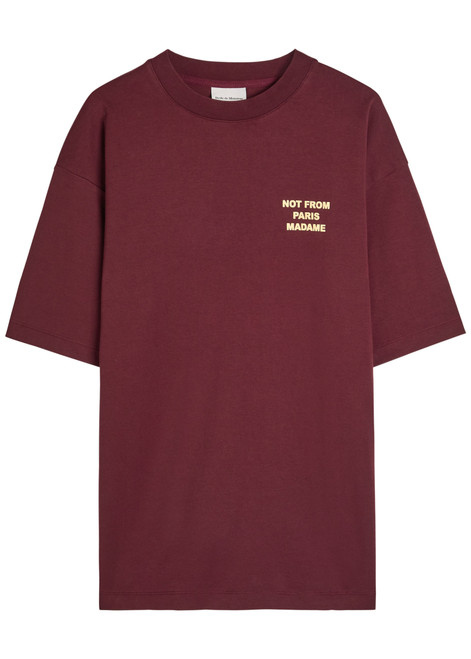 DRÔLE DE MONSIEUR-Le T-shirt Slogan printed cotton T-shirt