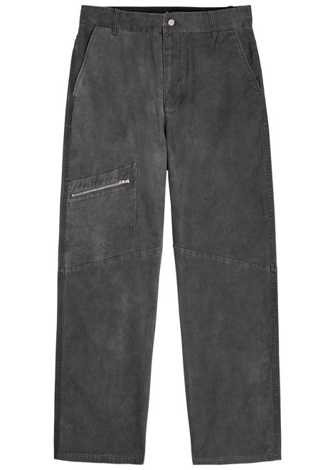 REPRESENT-Straight-leg cotton gabardine trousers
