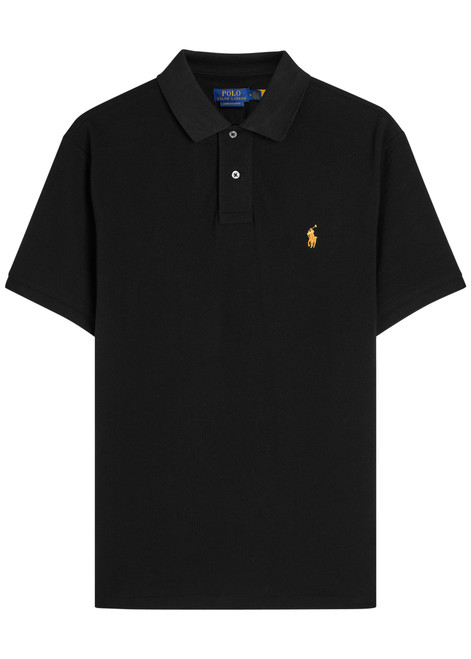 POLO RALPH LAUREN-Logo-embroidered piqué cotton polo shirt