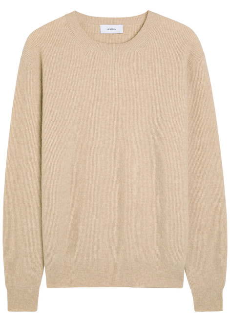 LARDINI-Ribbed wool and cashmere-blend jumper