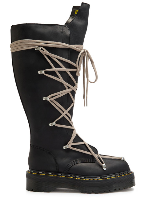 RICK OWENS-X Dr. Martens Pentalace Quad leather boots