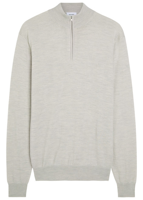 LES DEUX-Greyson half-zip merino wool jumper