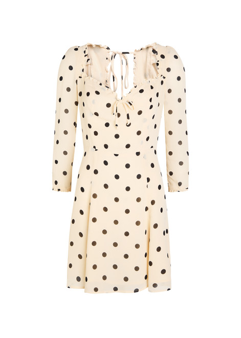 REFORMATION-Remi polka-dot georgette mini dress
