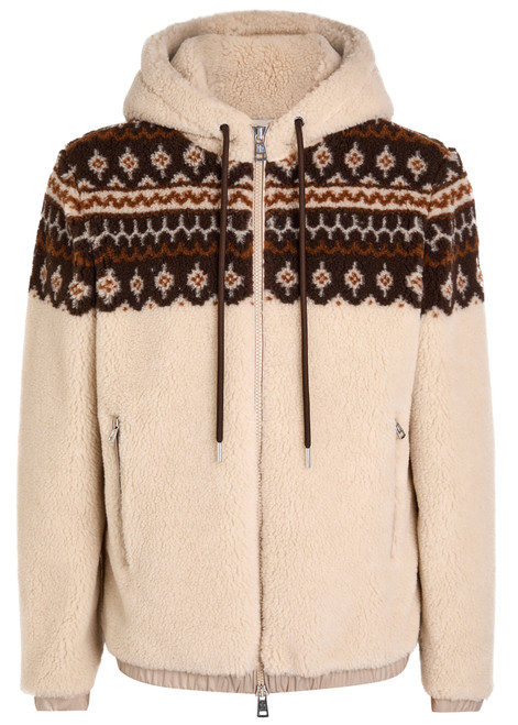 Felpa Aperta hooded teddy fleece jacket