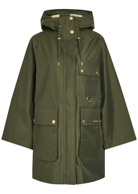 BARBOUR-Arla waterproof hooded cotton-blend jacket