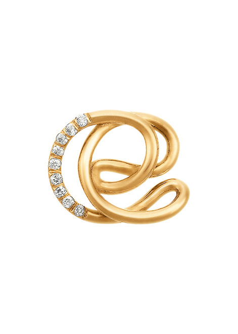 CHARLOTTE CHESNAIS-Alphajoaillerie 18kt gold necklace - letter E