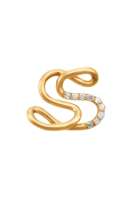 CHARLOTTE CHESNAIS-Alphajoaillerie 18kt gold necklace - letter S