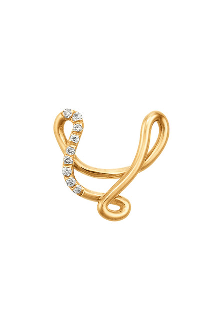 CHARLOTTE CHESNAIS-Alphajoaillerie 18kt gold necklace - letter V