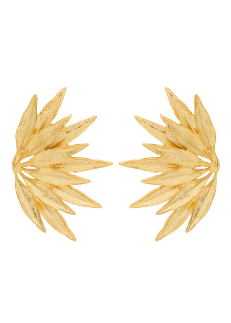 LYNYER-Dahlia 24kt gold-plated drop earrings
