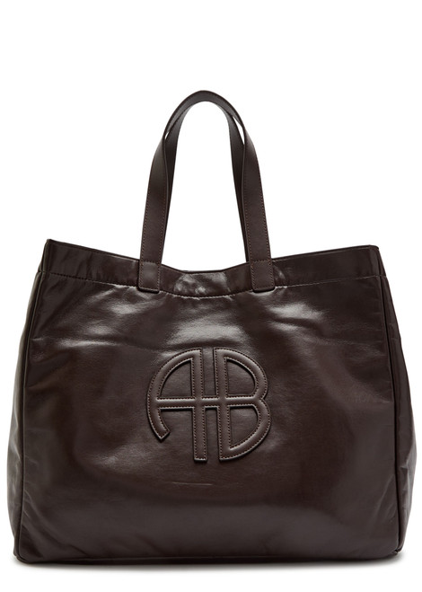 ANINE BING-Rio logo-appliquéd leather tote bag