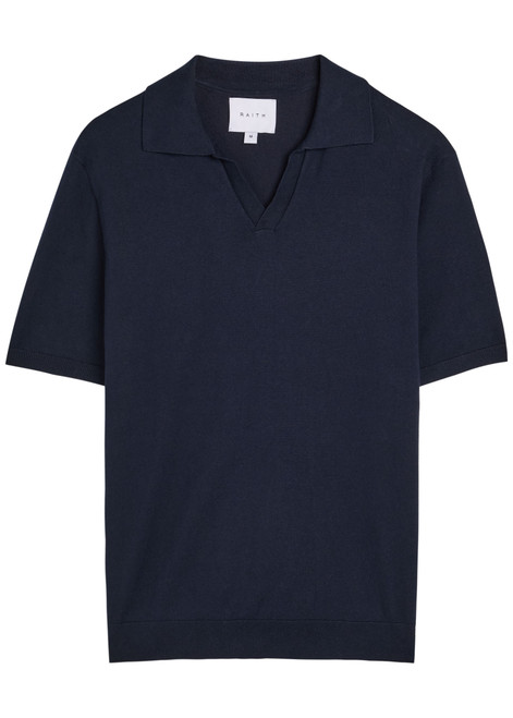 RAITH-Open-collar cotton polo shirt 