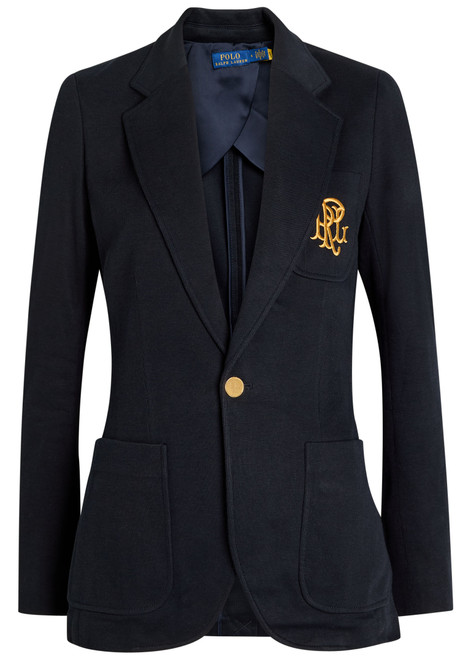 POLO RALPH LAUREN-Logo-embroidered cotton-blend blazer