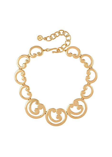 SUSAN CAPLAN-1980s Vintage Givenchy Statement Swirl Necklace
