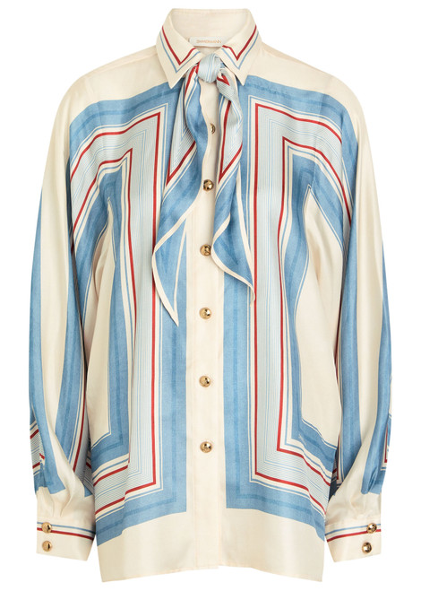 ZIMMERMANN-Patterned silk shirt