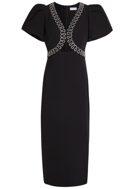 REBECCA VALLANCE-Nyx crystal-embellished crepe midi dress