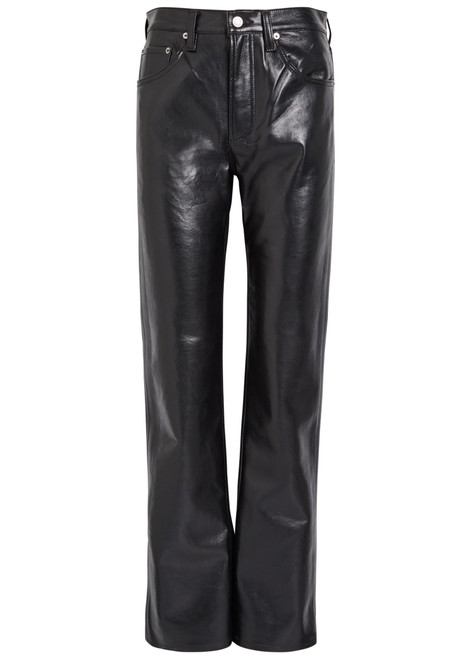 AGOLDE-Kick Boot bootcut leather trousers