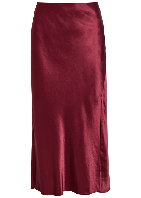 RAILS-Maya side split satin skirt 