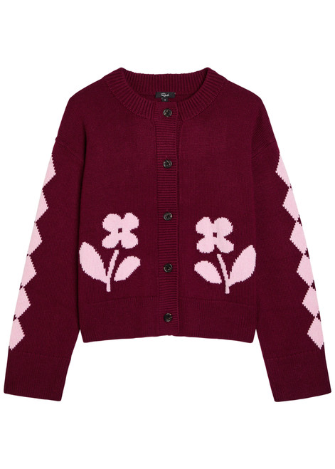 RAILS-Mavie embroidered knit cardigan
