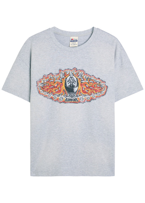 CHEW FOREVER-Static printed cotton T-shirt