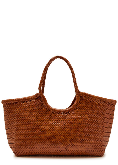 DRAGON DIFFUSION-Nantucket Big woven leather tote bag