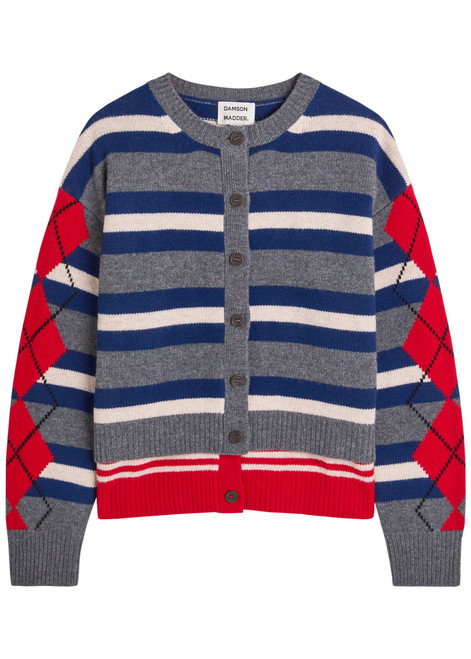 DAMSON MADDER-Didi striped layered wool cardigan
