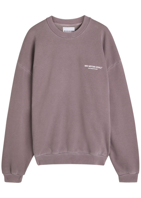 MKI MIYUKI ZOKU-Design Studio logo-print cotton-blend sweatshirt