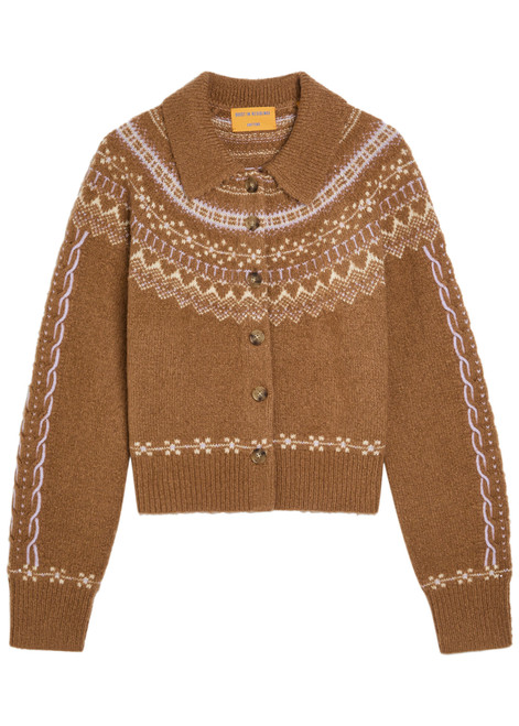 Guest In Residence-Cloud Chalet Fair Isle wool-blend cardigan 