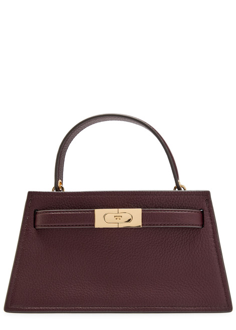 TORY BURCH-Lee Radziwill mini pebbled leather top handle bag