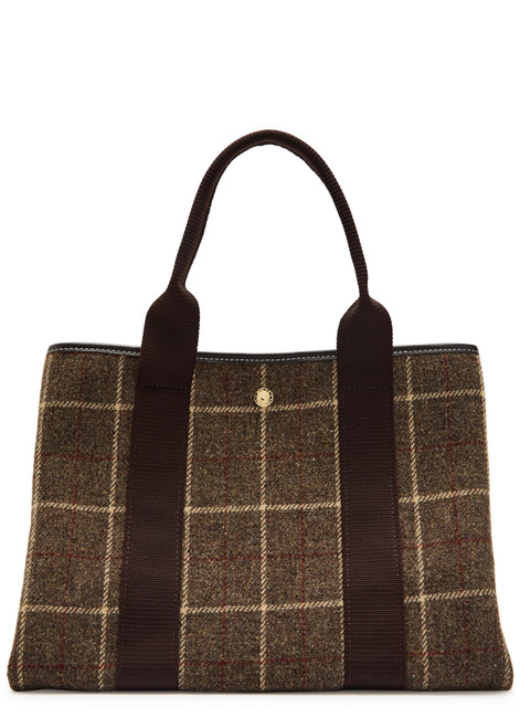 RUE DE VERNEUIL-Traversée M Hunting tweed tote bag