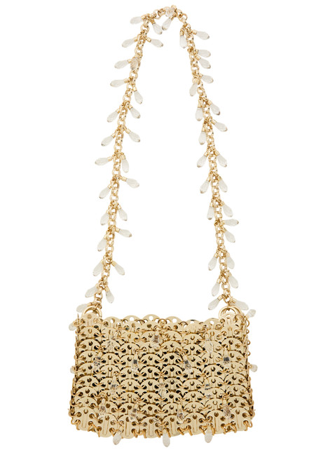 RABANNE-Iconic Nano 1969 crystal-embellished disc shoulder bag