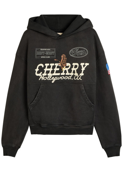 CHERRY LOS ANGELES-Hollywood logo hooded cotton sweatshirt