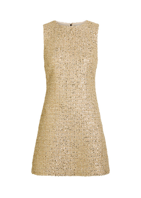 ALICE + OLIVIA-Cade metallic-weave tweed mini dress