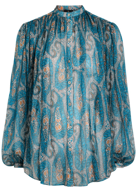 ETRO-Patterned silk blouse
