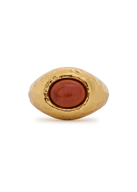ANNI LU-Cherry on Top 18kt gold-plated ring
