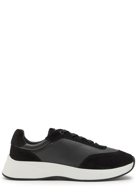 Maison panelled grained leather sneakers