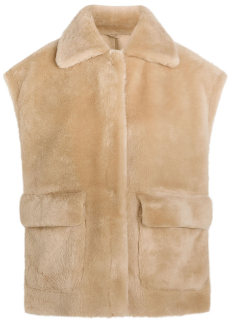 ARMA-Edha shearling sleeveless jacket